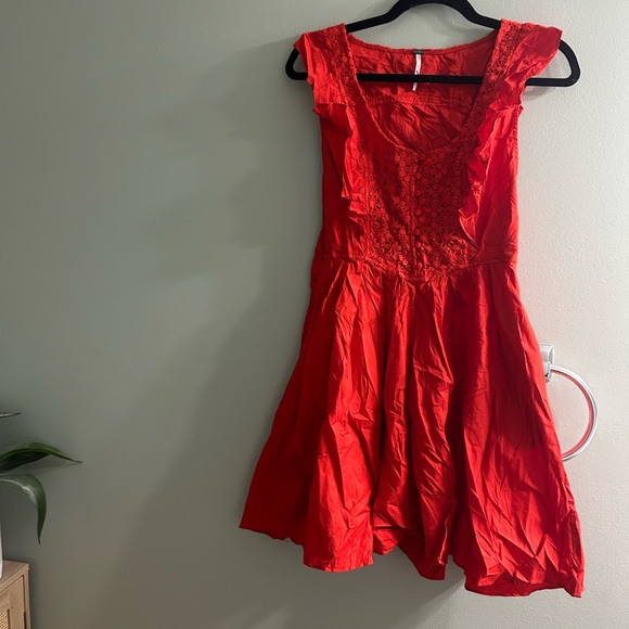 Free people red crochet dress - Picture 4 of 9